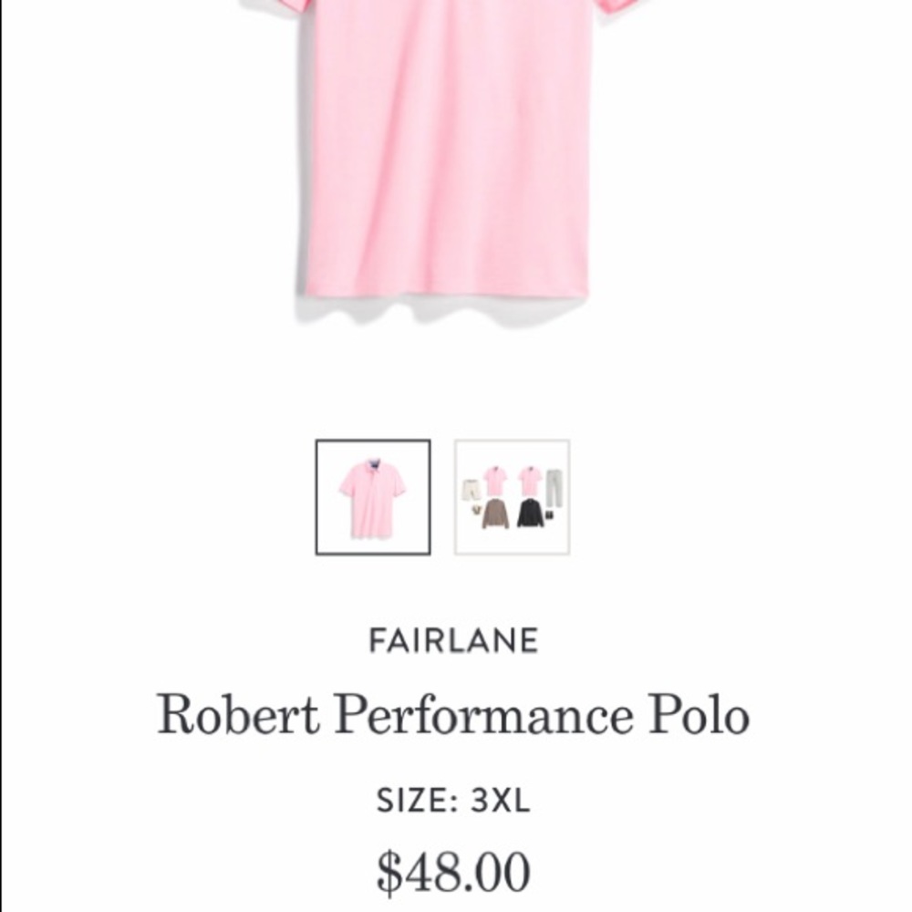 New w/tags Fairlane performance polo